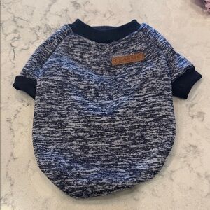 Blue and Gray Pet Sweater